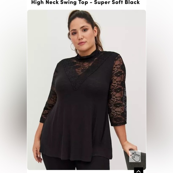 Torrid Super Soft Knits High Neck Swing Top - Picture 1 of 6